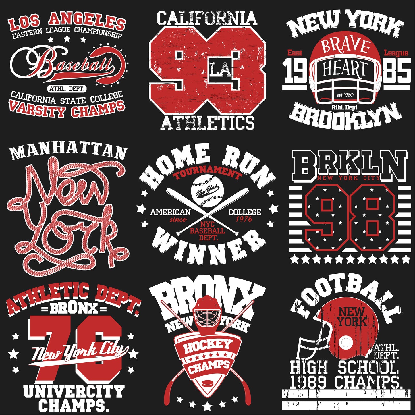 Retro Vintage T-Shirt Designs – 1739 JPG Collection