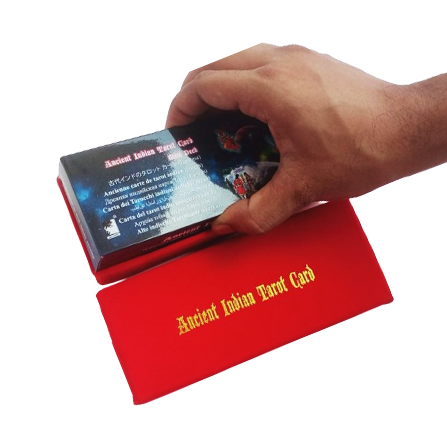 प्राचीन भारतीय टैरोट कार्ड्स Ancient Indian Tarot Cards, Mini Kit, 78 Original cards, Meaning written on it, Beginners to Professional Readers, Indian God, Delicate Soft Corner Paper, 15 x 6 cm