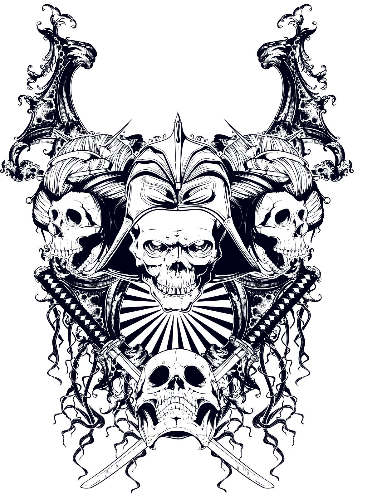 Scary Skulls & Bad Bones – 39 Premium T-Shirt Vector Designs