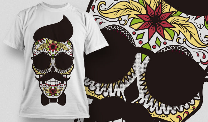 Skull Artistic T-Shirt Designs – 30 Premium JPG, EPS, Ai & CDR Files