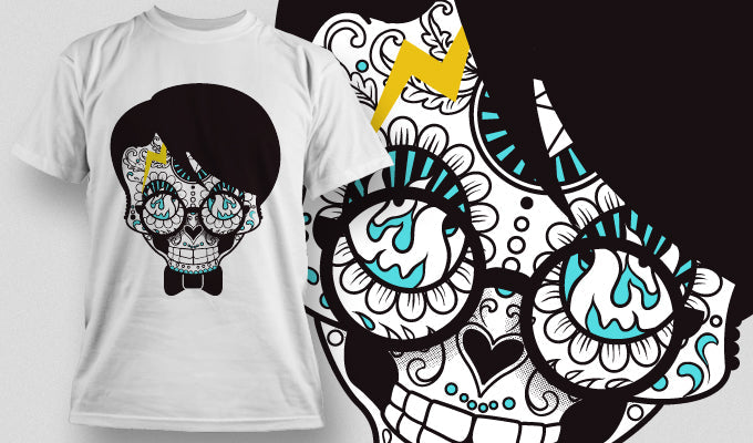 Skull Artistic T-Shirt Designs – 30 Premium JPG, EPS, Ai & CDR Files