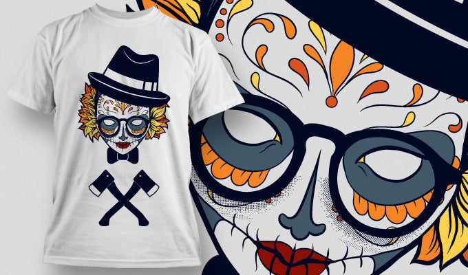 Skull Artistic T-Shirt Designs – 30 Premium JPG, EPS, Ai & CDR Files