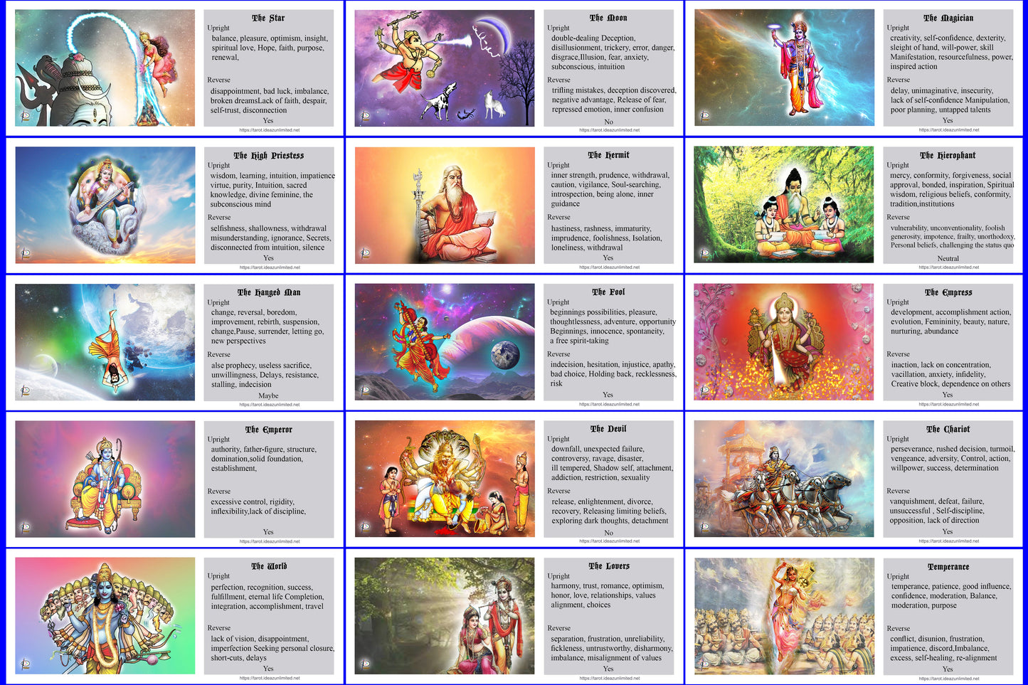 प्राचीन भारतीय टैरो कार्ड्स, 78 कार्ड्स डेक, भविष्यवाणी कार्ड वरच सोप्या इंग्रजीत प्रिंट, प्राचीन हिंदू संस्कृती अनुसार सुंदर चित्र, सर्व धर्मियांसाठी, 15 x 6 सेमी साईज mini tarot deck