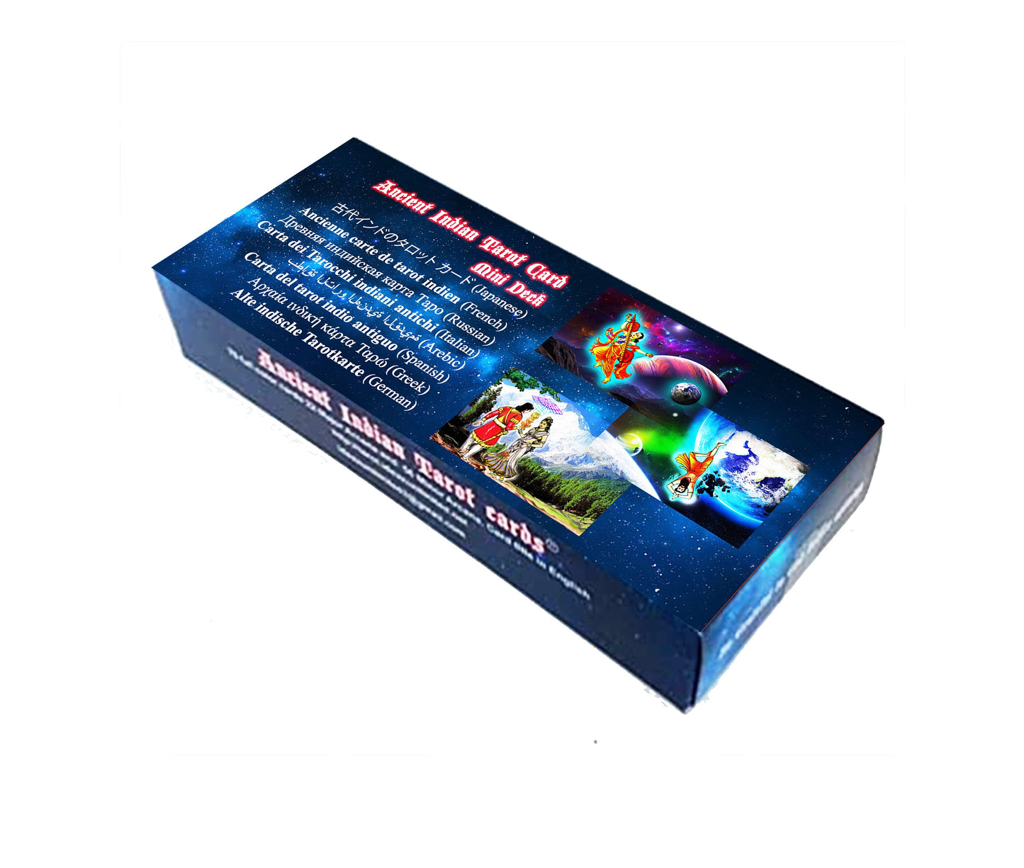 प्राचीन भारतीय टैरोट कार्ड्स Ancient Indian Tarot Cards, Mini Kit, 78 Original cards, Meaning written on it, Beginners to Professional Readers, Indian God, Delicate Soft Corner Paper, 15 x 6 cm