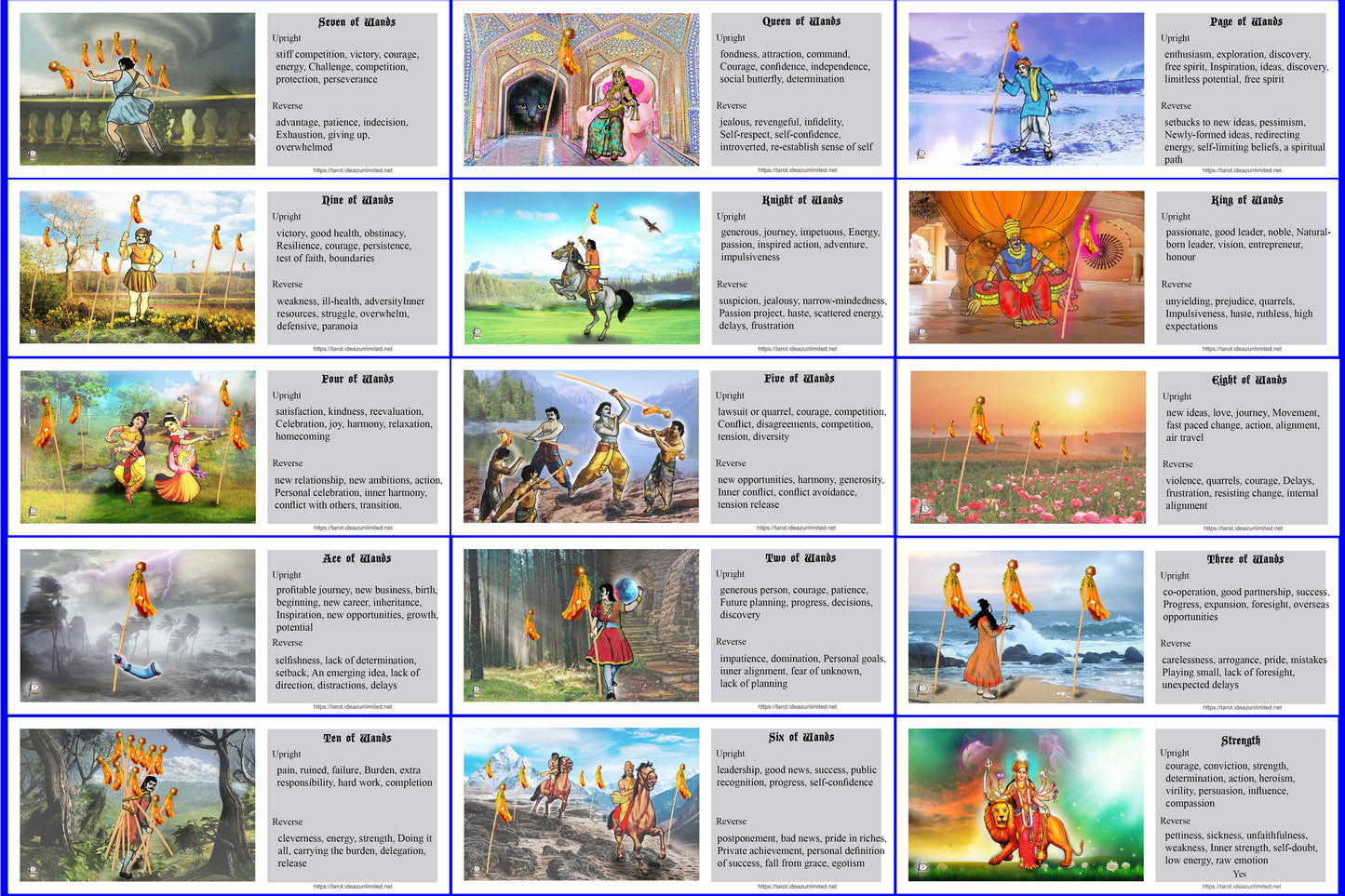 प्राचीन भारतीय टैरोट कार्ड्स Ancient Indian Tarot Cards, Mini Kit, 78 Original cards, Meaning written on it, Beginners to Professional Readers, Indian God, Delicate Soft Corner Paper, 15 x 6 cm