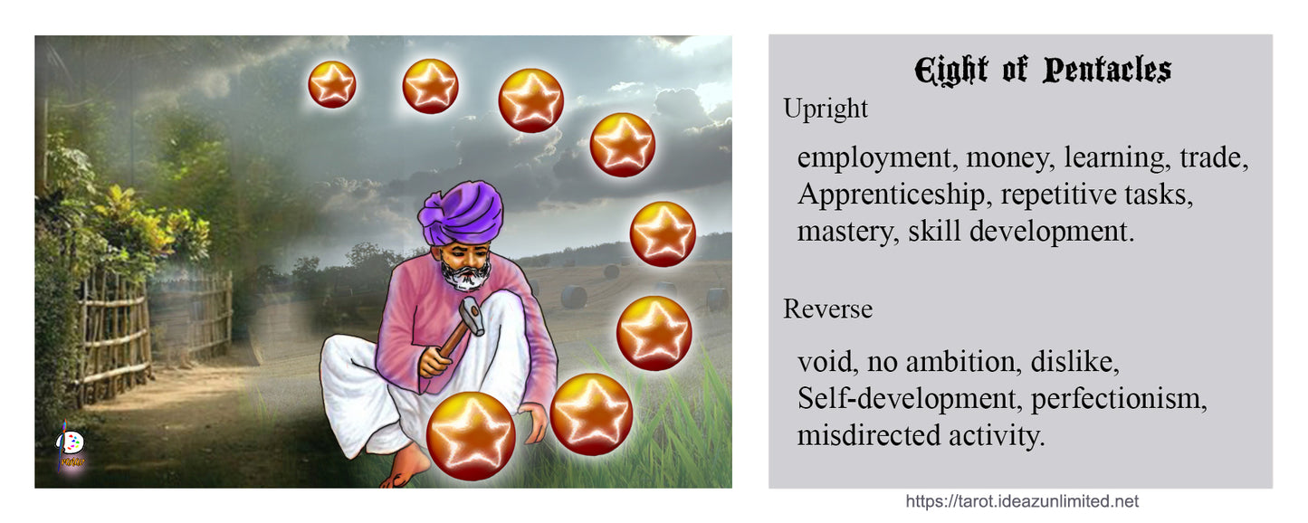 प्राचीन भारतीय टैरो कार्ड्स, 78 कार्ड्स डेक, भविष्यवाणी कार्ड वरच सोप्या इंग्रजीत प्रिंट, प्राचीन हिंदू संस्कृती अनुसार सुंदर चित्र, सर्व धर्मियांसाठी, 15 x 6 सेमी साईज mini tarot deck