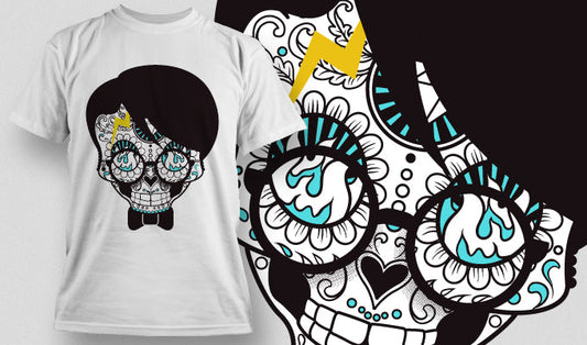 Skull Artistic T-Shirt Designs – 30 Premium JPG, EPS, Ai &amp; CDR Files